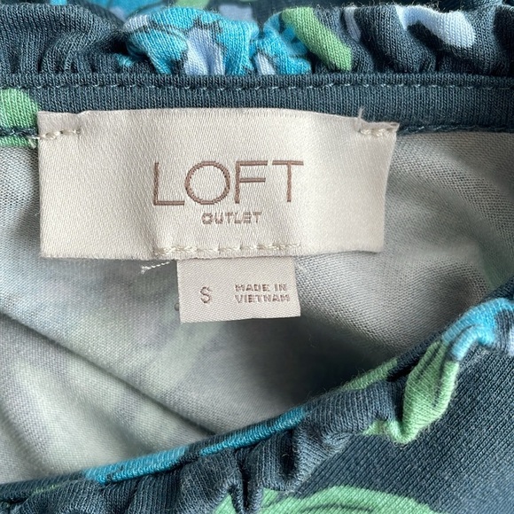 Loft Navy Floral MIDI Dress - Picture 5 of 6